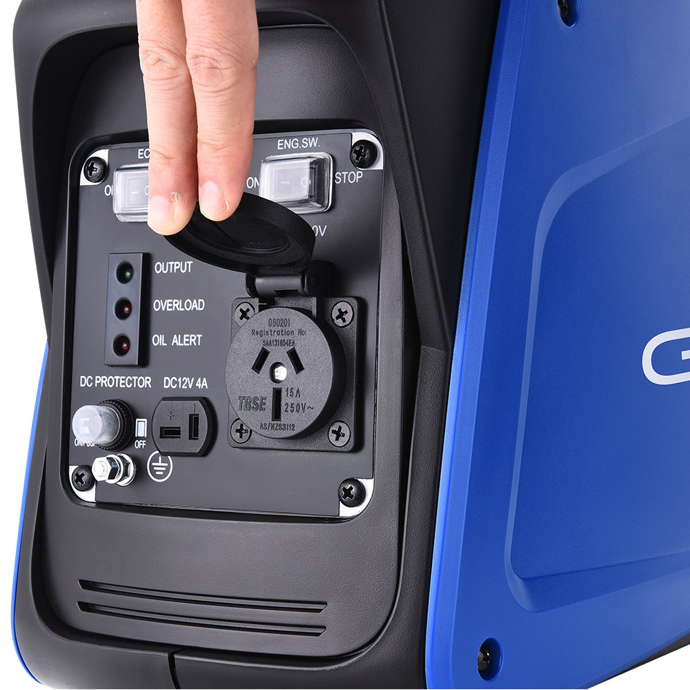 GenTrax 800W Max 700W Rated Mini Pure Sine Wave Petrol Inverter Camping Generator
