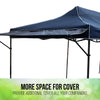 NEW PERFECT OASIS Black Pop Up 3mx68cm Gazebo Eave Folding Marquee Tent Outdoor