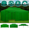 NEW PERFECT OASIS 3x6m Green Pop Up Gazebo and 3mx68cm Eave Folding Marquee Tent