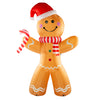 Stockholm Christmas Inflatables 2.4m Airpower Gingerbreadman White LED Outdoor