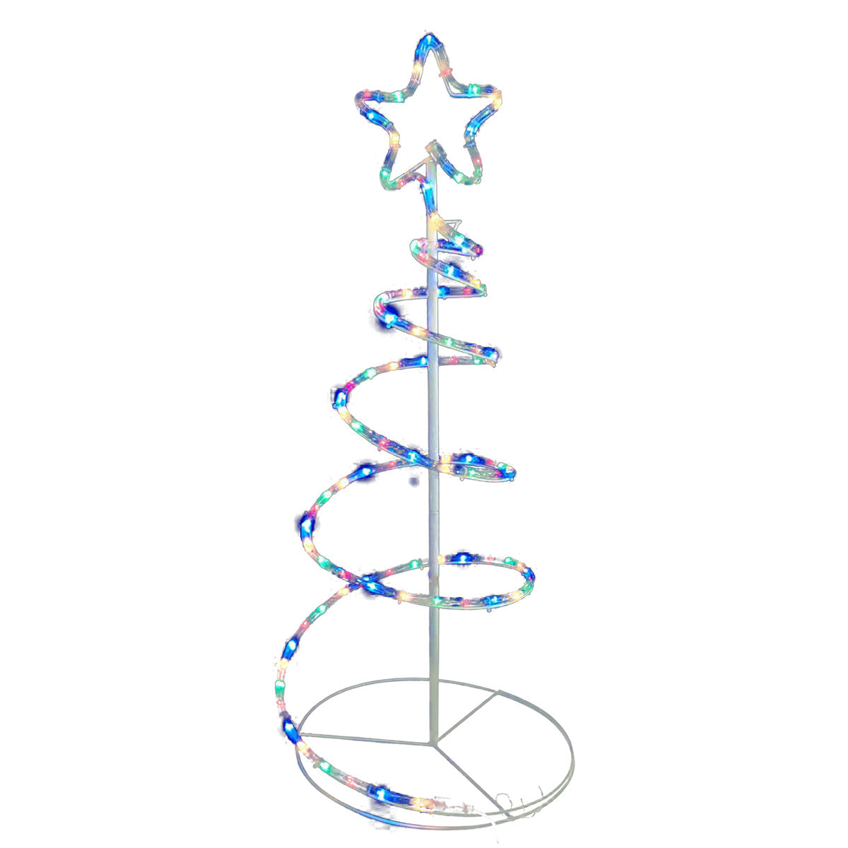 Stockholm Solar Rope Light Spiral Christmas Tree Traditional Lit Xmas Decor Indoor 90cm