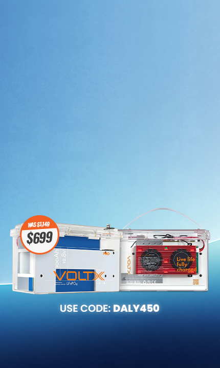 VoltX 12V 100Ah Bluetooth Daly LiFePO4 Battery