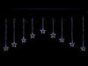 Stockholm Christmas Lights 222 LED Star Curtain String Lights 9pc Multi Color