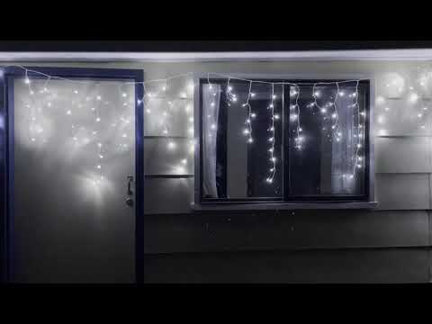 Stockholm Christmas Lights Snowing Icicle 960 LED White with Timer