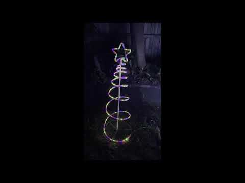 Stockholm Solar Rope Light Spiral Christmas Tree Traditional Lit Xmas Decor Indoor 90cm