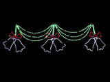 Stockholm Christmas Lights Motif LED Ropelight 3 Bells Drape