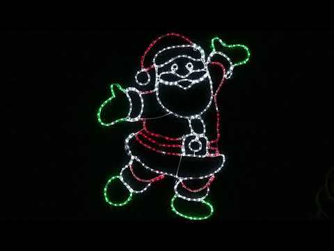 Stockholm Christmas Lights Motif LED Ropelight Happy Santa Twinkle Multi Colour