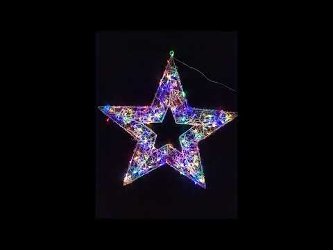 Stockholm Christmas Lights 170 LED Acrylic Star Multi Colour Party 80x90cm