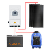 BUNDLE DEAL - 12V 100AH Lithium Battery + 8KW Inverter + 3* 200W Solar Panel + 3.5KW Generator
