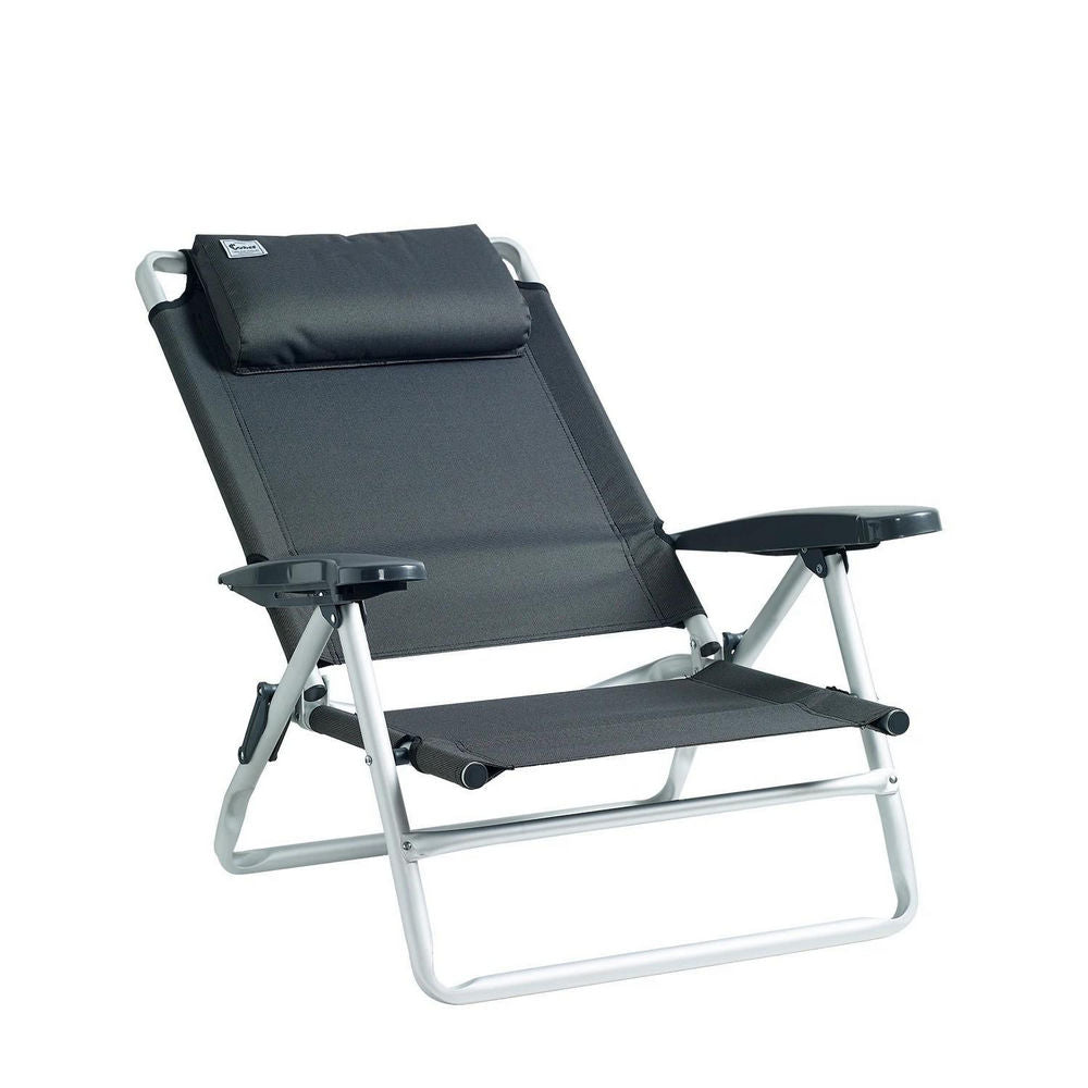Caribee Balmoral Aluminium Beach Chair (Black/Silver)