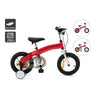 Fortis 12" 2-in-1 Balance & Pedal Kids Bike (Red, 85 - 115cm Rider Height)