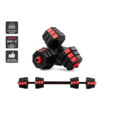 Fortis 20kg Adjustable Weights Dumbbell & Barbell Set