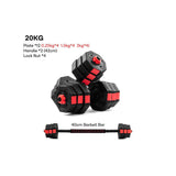 Fortis 20kg Adjustable Weights Dumbbell & Barbell Set