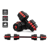 Fortis 40kg Adjustable Weights Dumbbell & Barbell Set