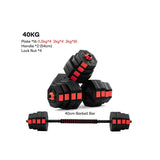 Fortis 40kg Adjustable Weights Dumbbell & Barbell Set