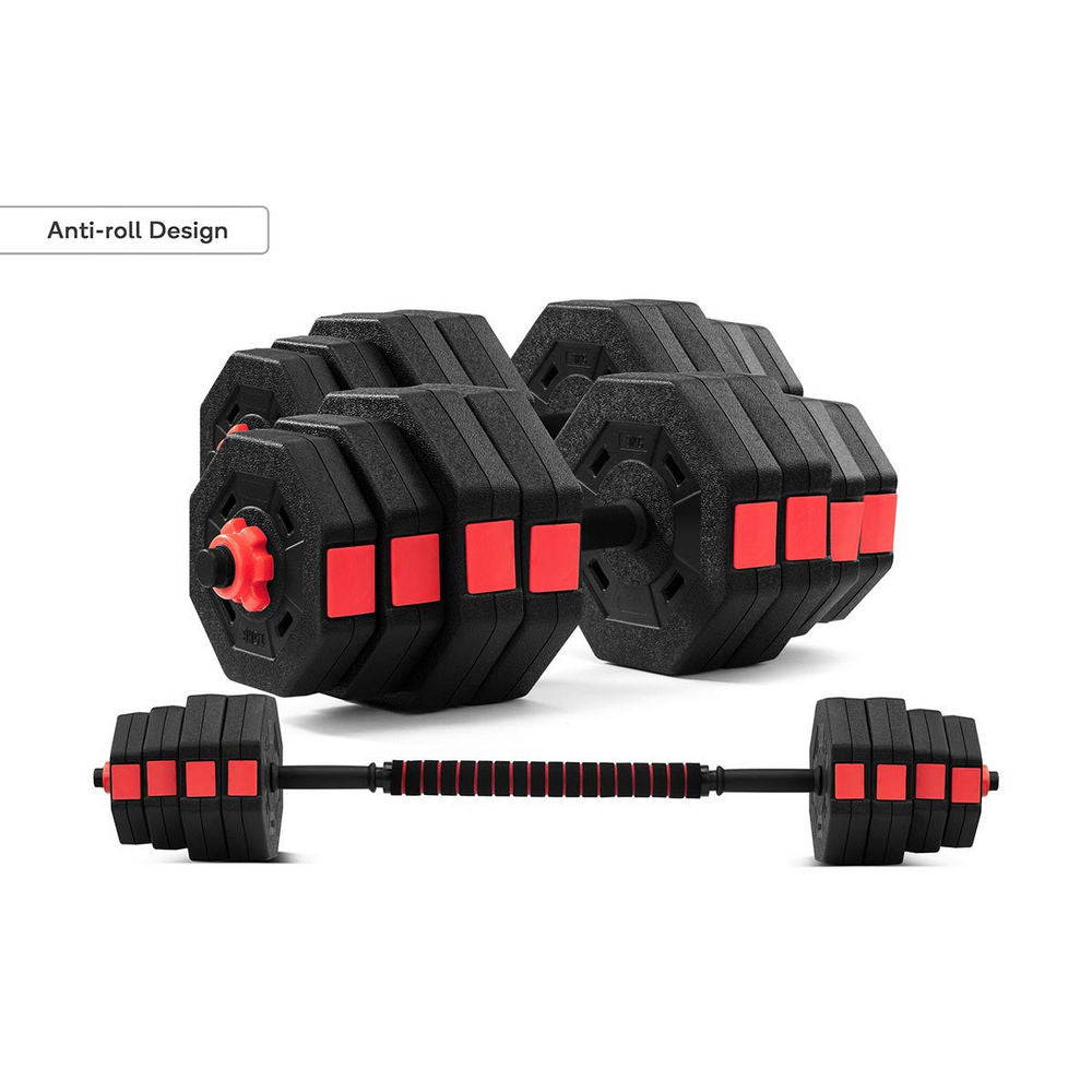 Fortis 40kg Adjustable Weights Dumbbell & Barbell Set