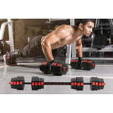 Fortis 40kg Adjustable Weights Dumbbell & Barbell Set