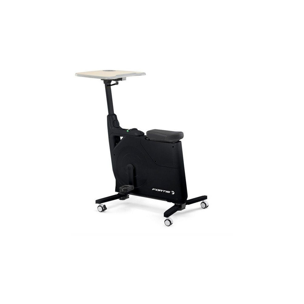 Fortis Home & Office Exercise Bike with Height Adjustable Desk (Black