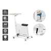Fortis Home & Office Exercise Bike with Height Adjustable Desk (White)