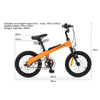 Fortis 14" Kids Bike (Orange, 95 - 125cm Rider Height)