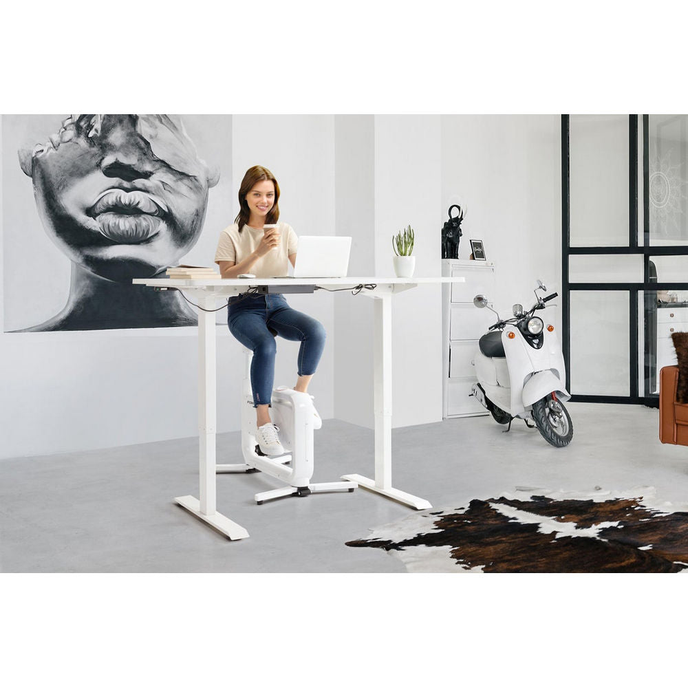 Fortis Home & Office Under Desk Exercise Bike (White)