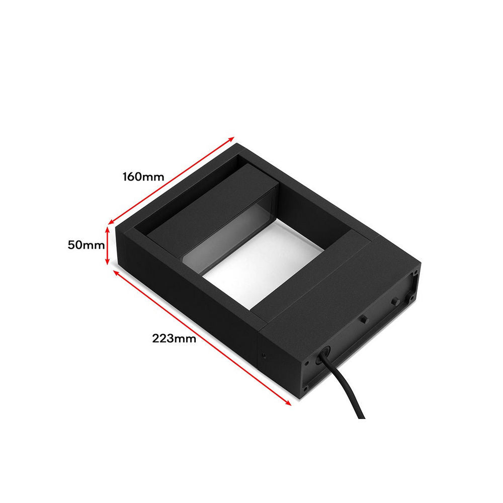 Kogan SmarterHome™ RGBW Smart LED Outdoor Wall Mount Lantern (Black, Avola)