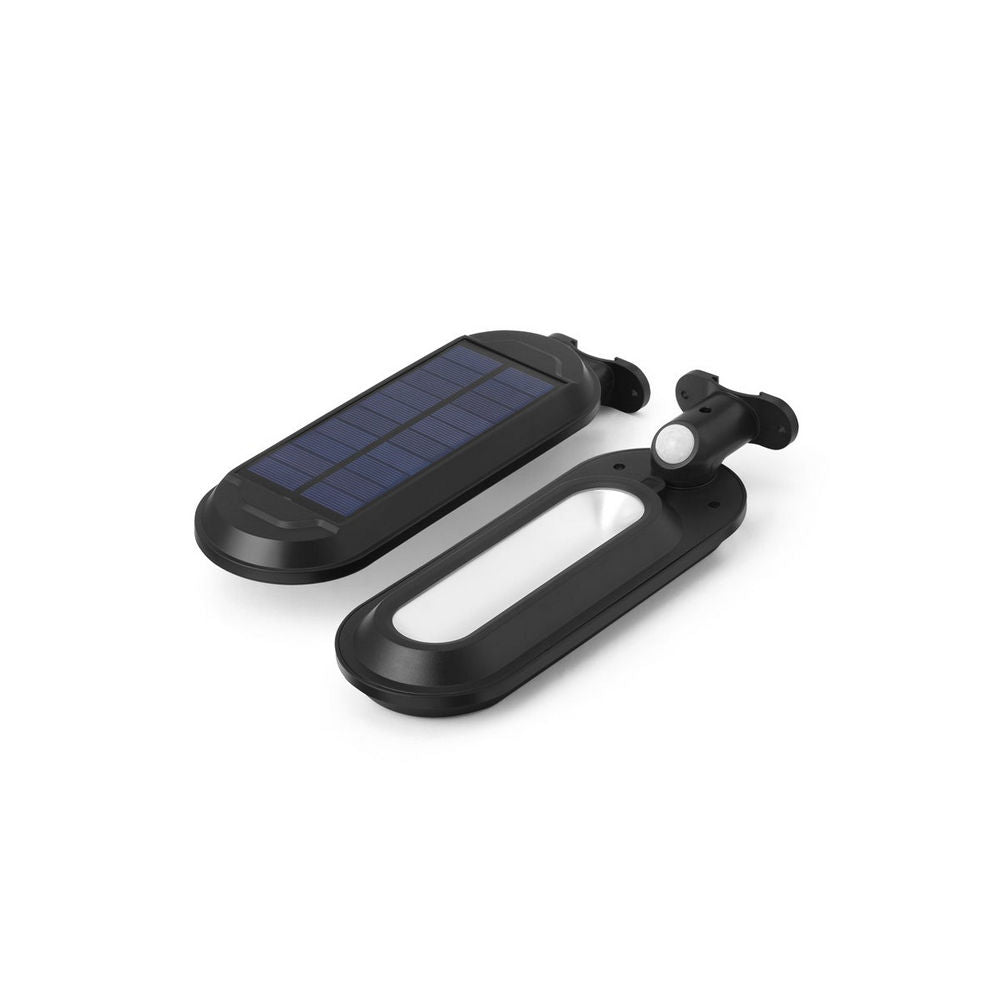 Solar Powered Wall Mounted Motion Sensor LED Light (Black, Zara) - 2 Pack