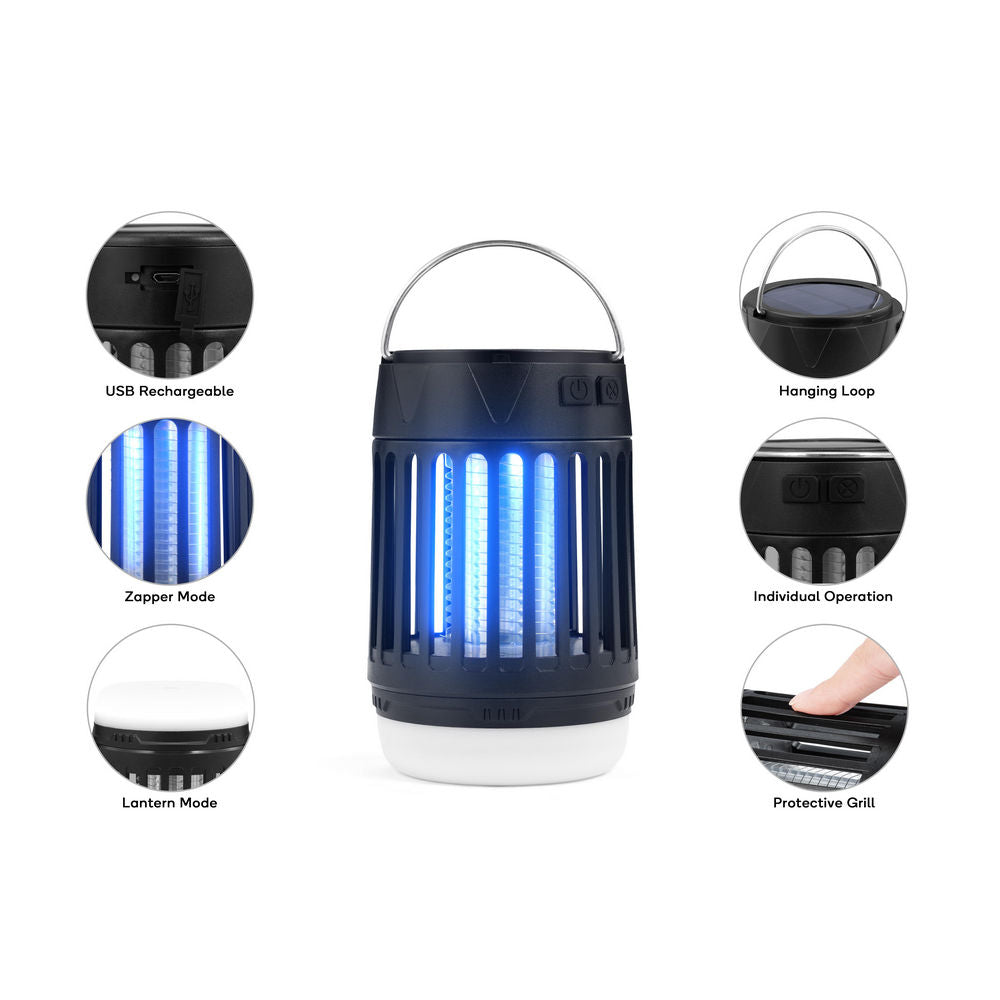 Komodo USB Solar Rechargeable Portable Mosquito Zapper Lantern