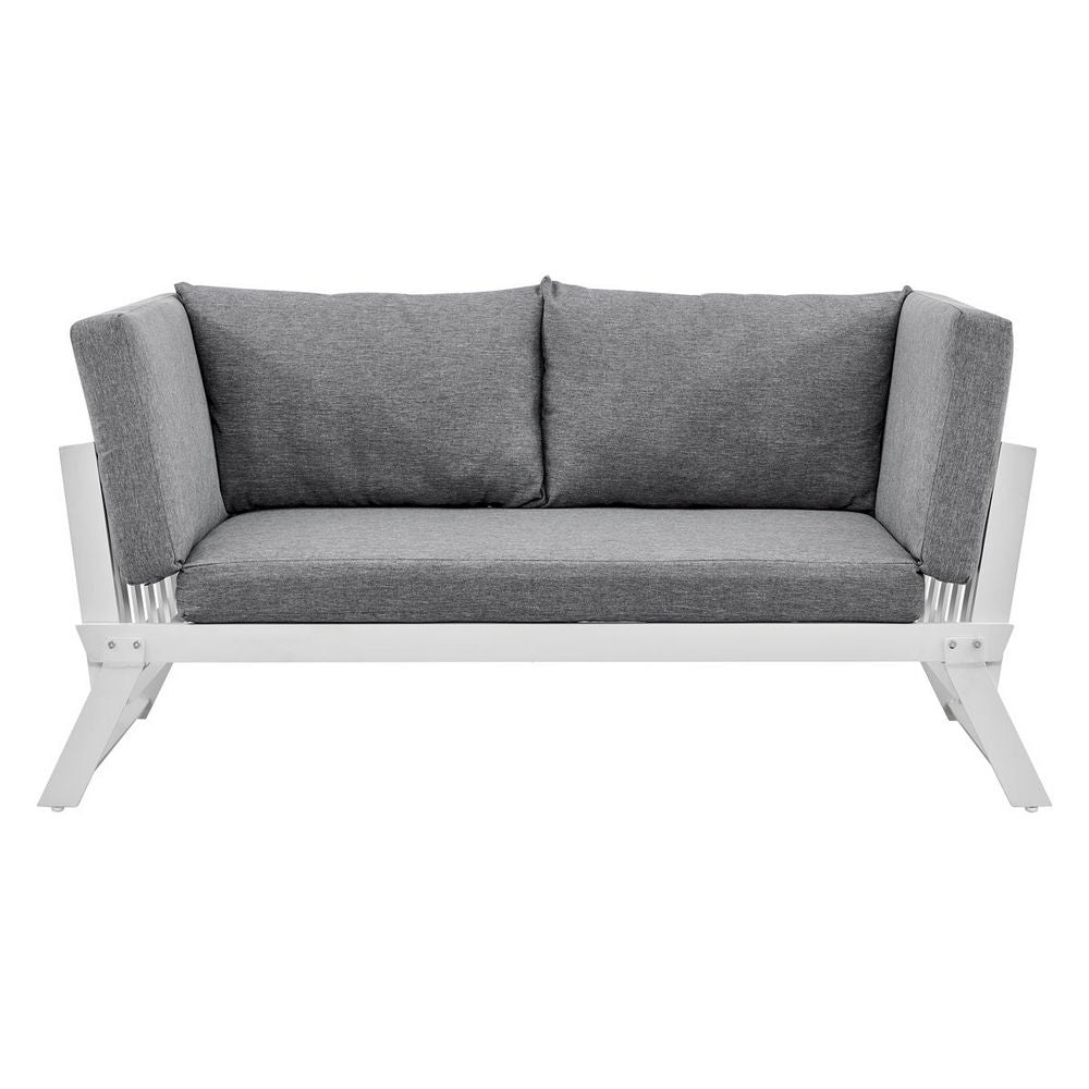 Matt Blatt Orlando Outdoor Foldable Lounge (White/Grey)