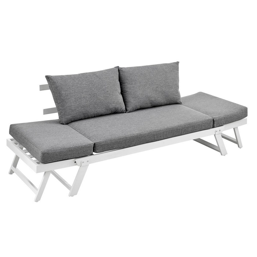 Matt Blatt Orlando Outdoor Foldable Lounge (White/Grey)