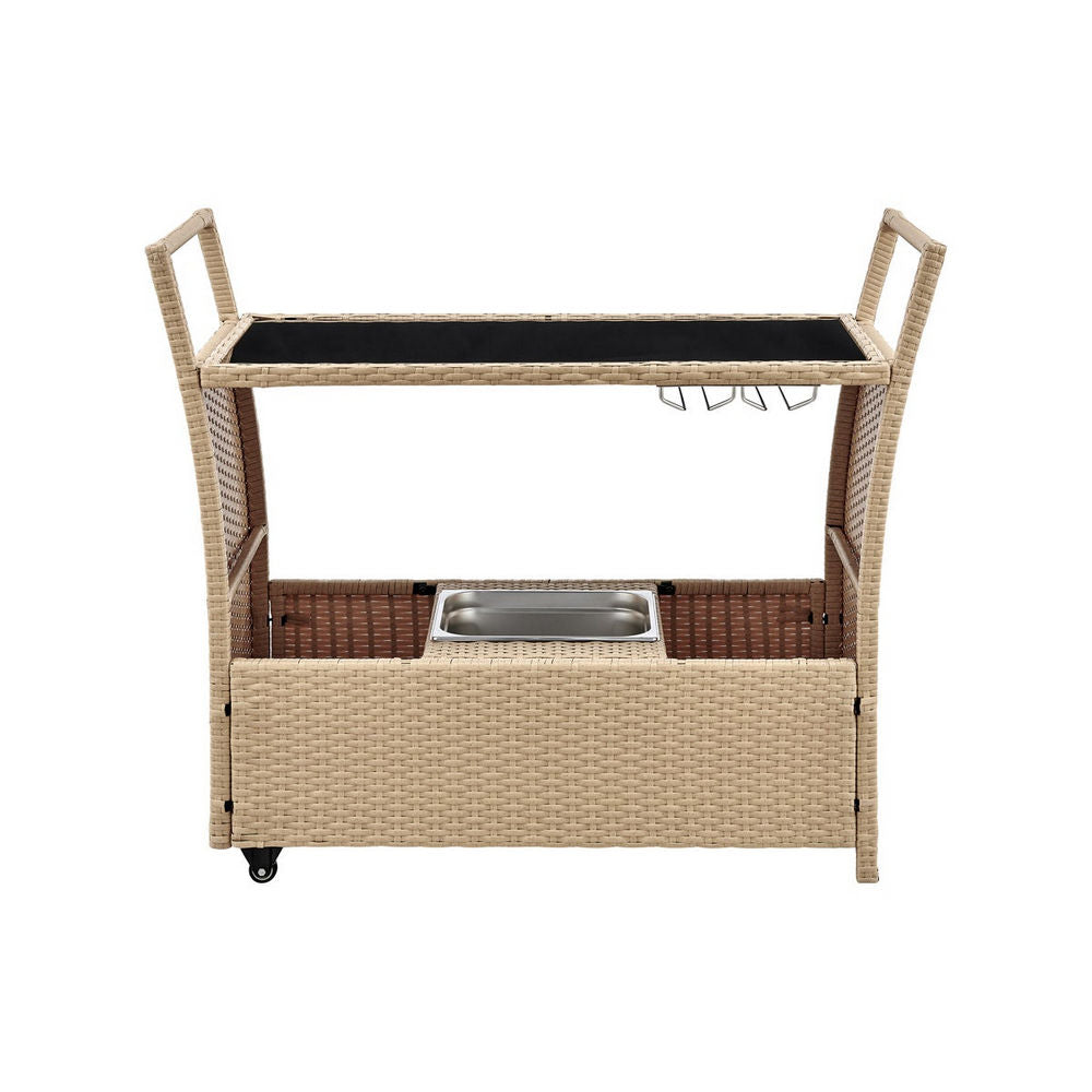 Shangri-La Balmain Outdoor Furniture Bar Cart Natural