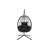 Shangri La Mackenzie Outdoor Furniture Egg Chair (Black, Black)