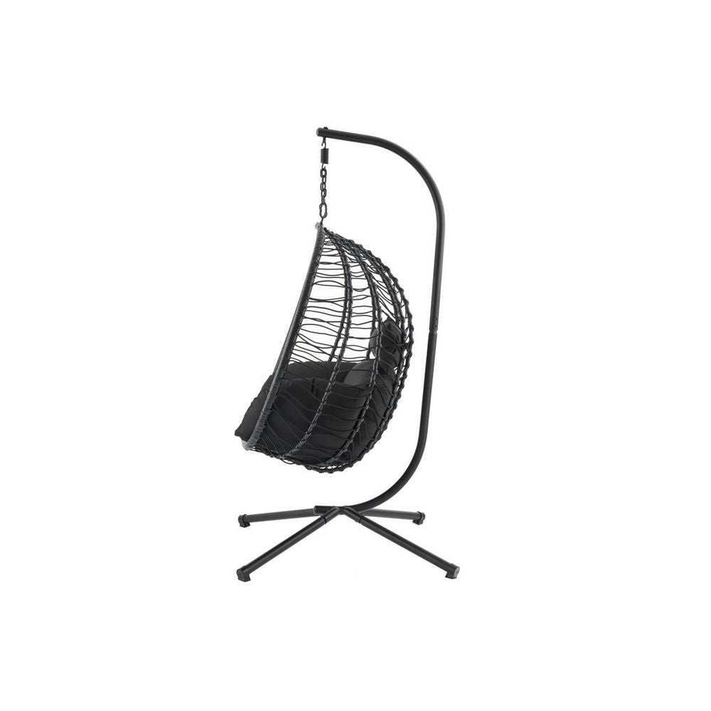 Shangri La Mackenzie Outdoor Furniture Egg Chair (Black, Black)