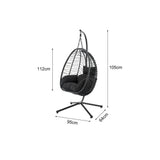 Shangri La Mackenzie Outdoor Furniture Egg Chair (Black, Black)