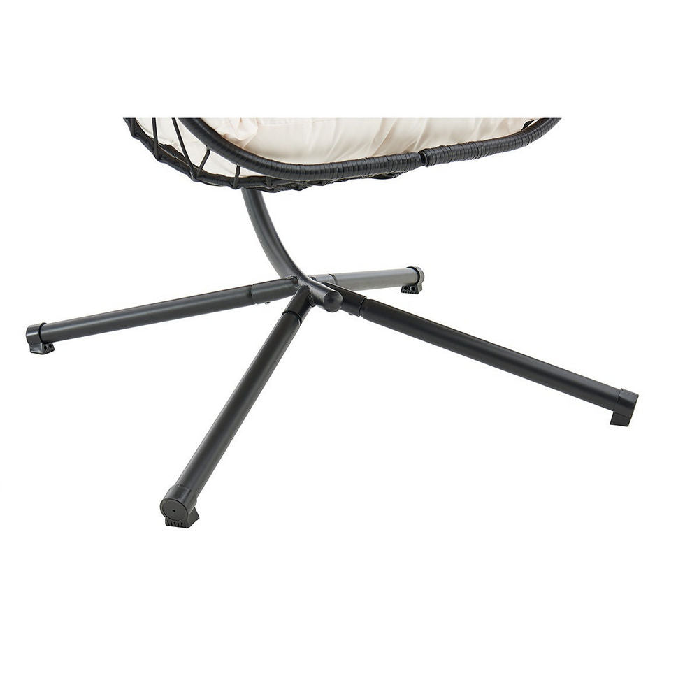 Shangri-La Mackenzie Outdoor Furniture Egg Chair (Black, Beige)