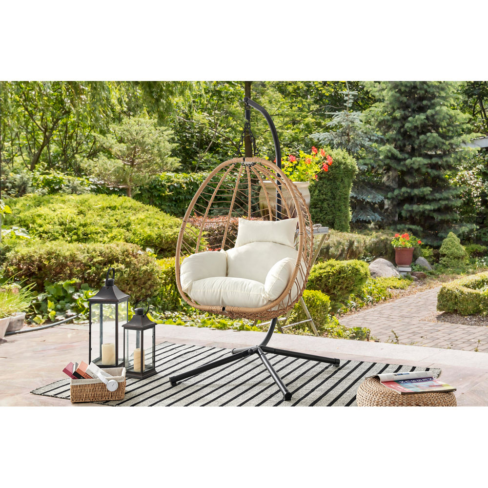 Shangri La Mackenzie Outdoor Furniture Egg Chair (Beige)