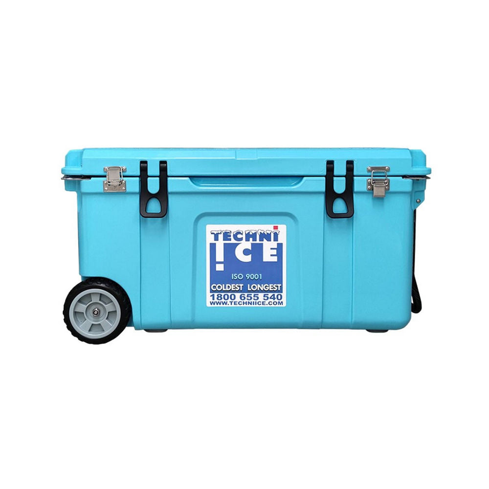 Techni Ice Signature Hardcore Series Premium Ice Box 75L Light Blue with Wheels