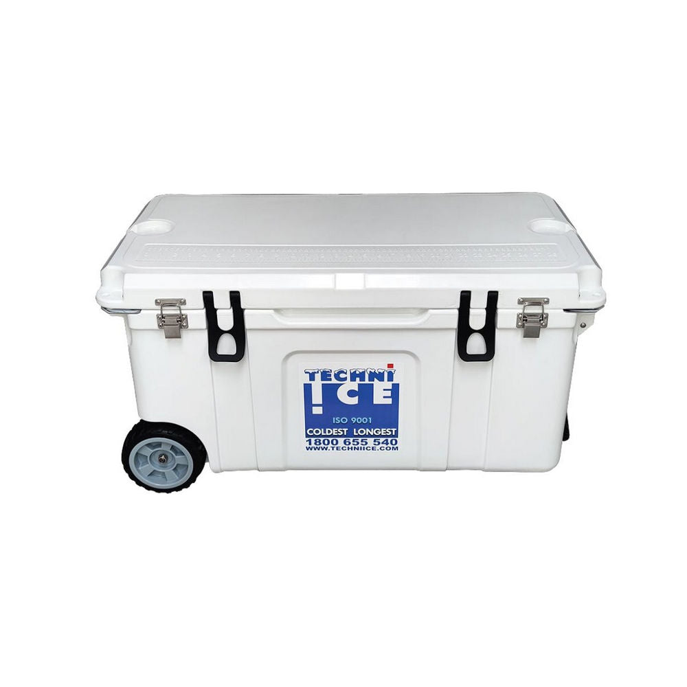 Techni Ice Signature Hardcore Series Premium Ice Box 75L - White with Wheels