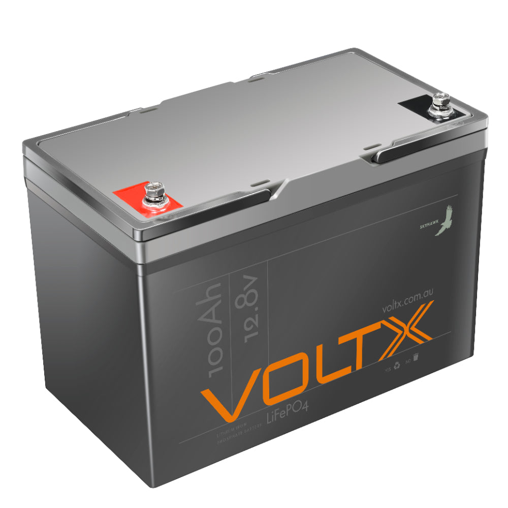 BUNDLE DEAL - VoltX 12V 100Ah Lithium Battery + VoltX 12V 100W Solar Panel Mono Fixed