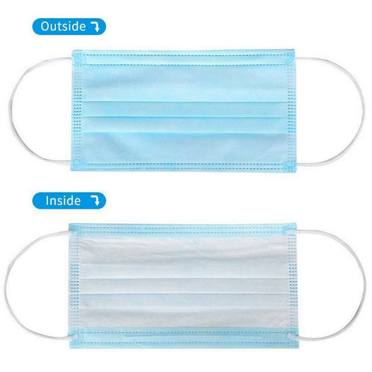 50x Disposable Face Covering - 3 Ply