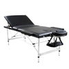 PORTABLE Aluminium Massage Table Bed 3 Fold 70cm Beauty Therapy Foldable