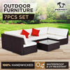 Outdoor Furniture Sofa Lounge Brown 7pc Perfect Oasis Wicker Rattan Furniture