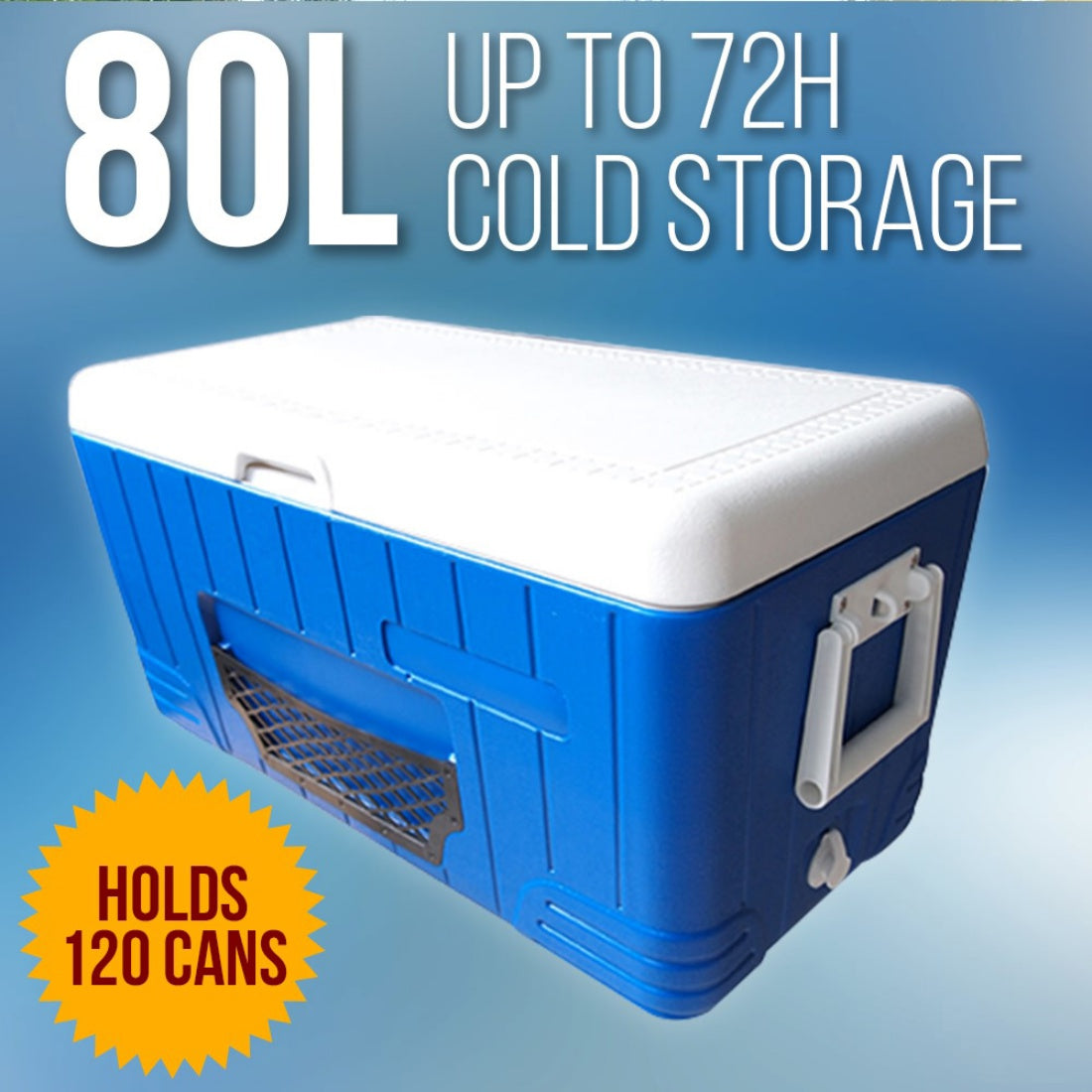 80L Litre Cooler Insulated Ice Box Cold Esky Beach Party Camping Fishing Picnic
