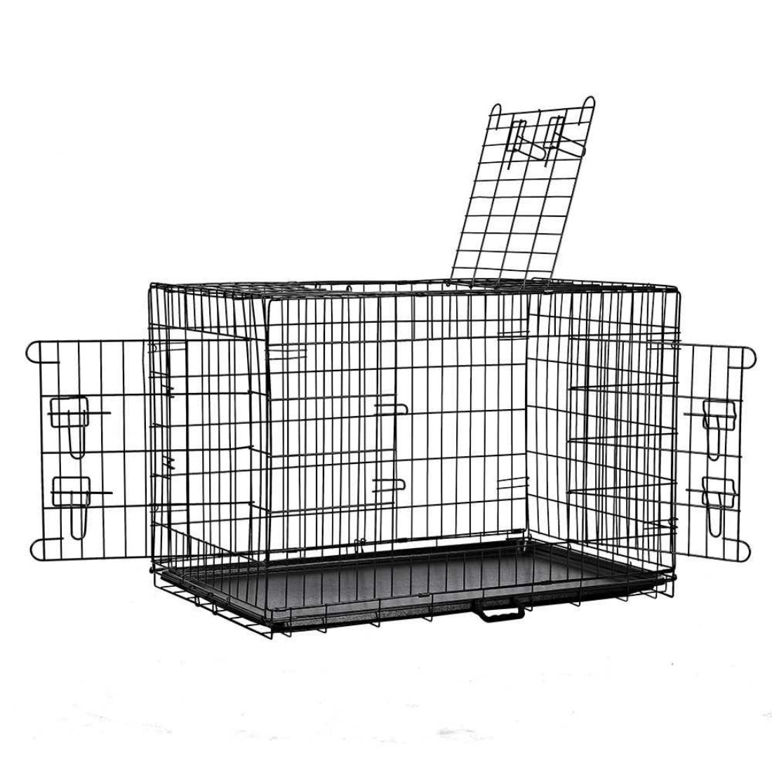 NEW Pet Dog Folding Kennel Cage Crate Carrier 30” Small Medium