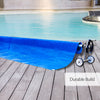 Swimming Pool Cover large & Roller Solar Bubble Blanket Reel Wheels Adjustable 5.5M