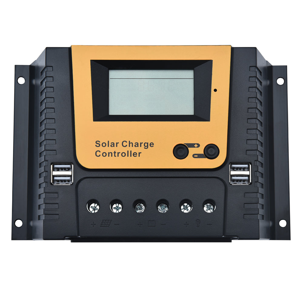 12V/24V/36V/48V Solar Panel Battery Regulator Charge Controller 50A PWM LCD USB