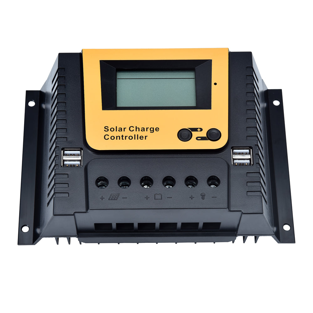 12V/24V/36V/48V Solar Panel Battery Regulator Charge Controller 50A PWM LCD USB