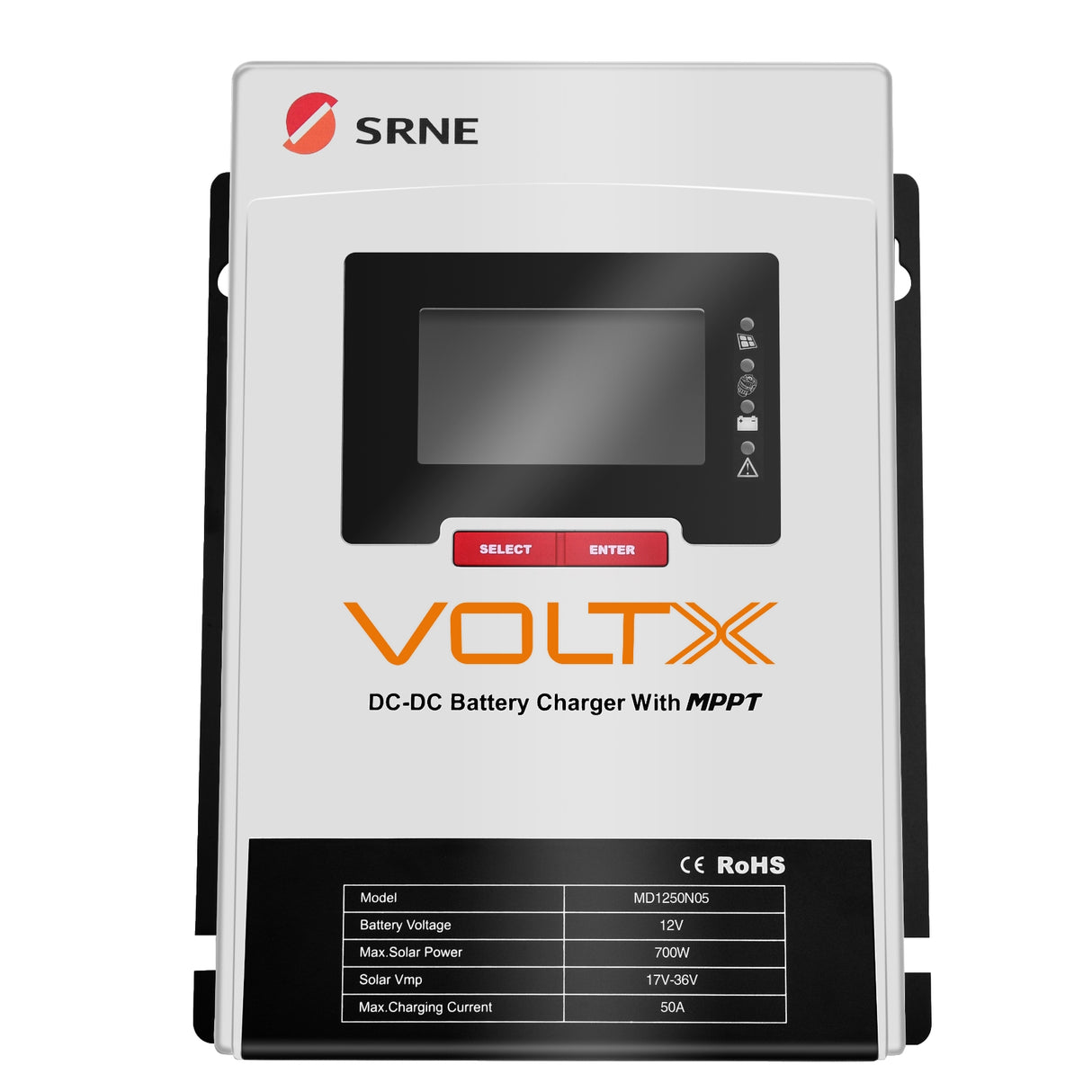 SRNE VoltX 12V 50A MPPT DC to DC Lithium Battery Charger with Bluetooth