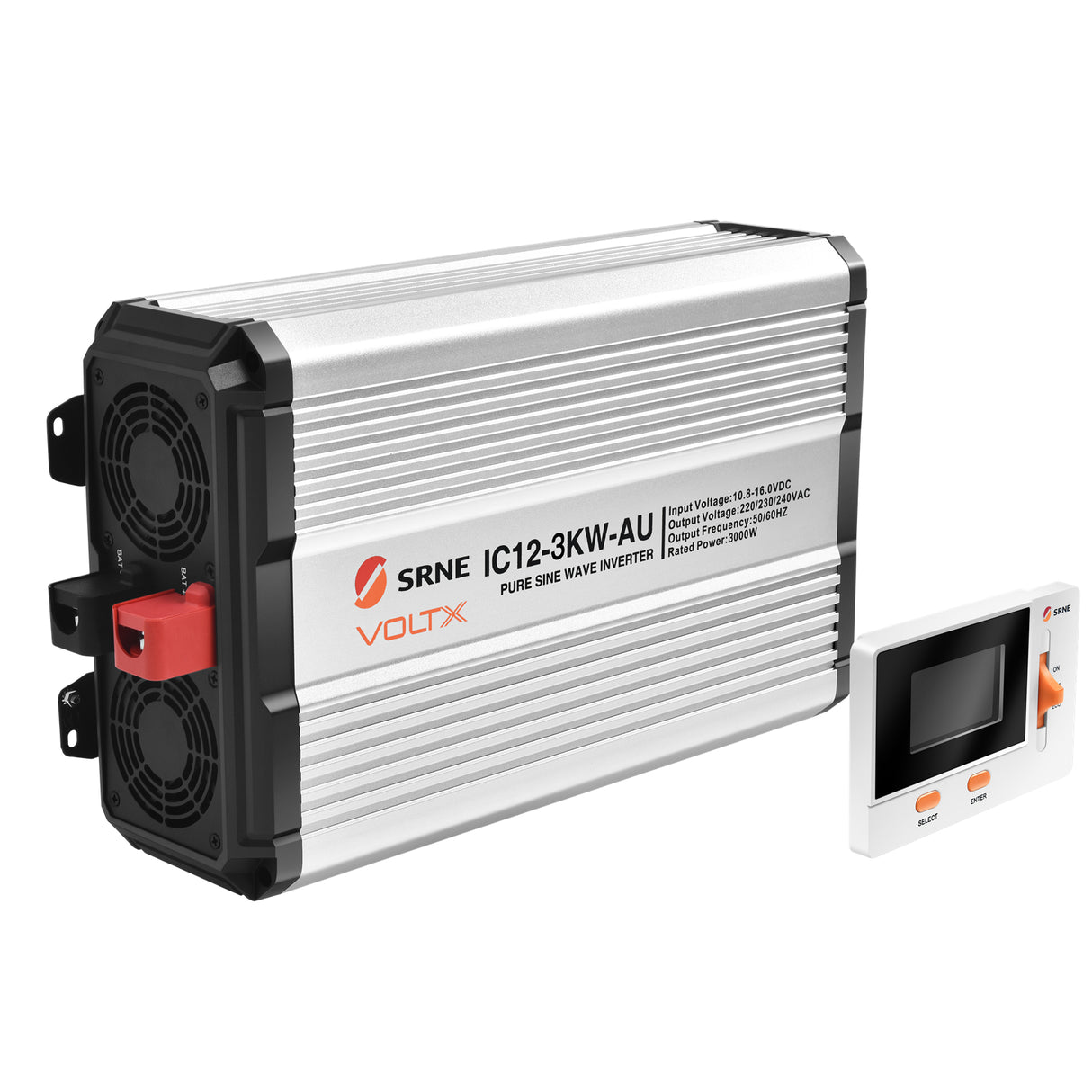 VoltX 12V 3KW Pure Sine Wave Inverter + FREE VoltX Inverter LCD Display