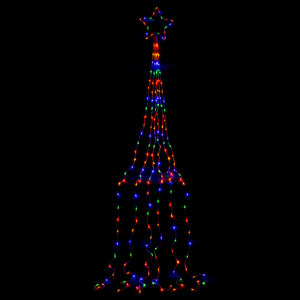 Stockholm LED Waterfall Star Lights Christmas Party Garden Lamp Multicolour 200L 3m